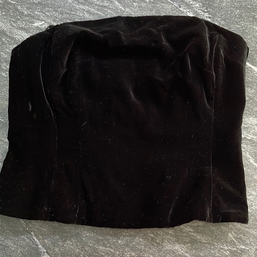 Anne Taylor Black Velvet Bustier